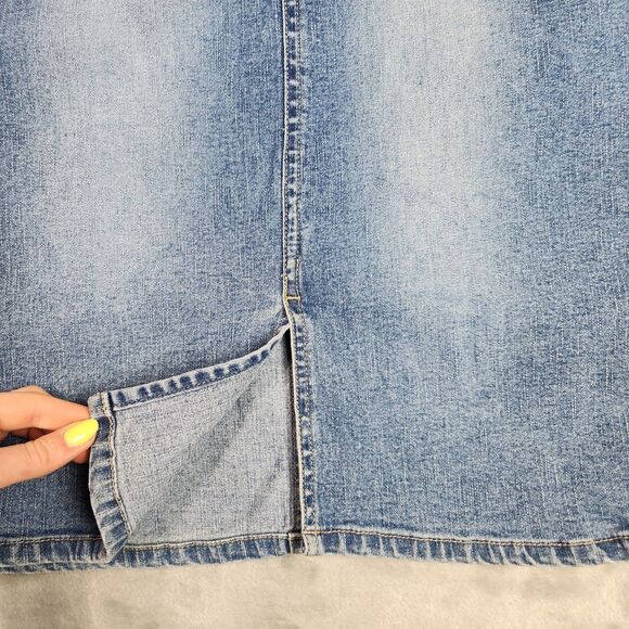 Quizz New Denim Skirt Womens 5/6 Midi Y2k Style Lace Front Low Rise Bratz 90s‎ - Picture 4 of 9